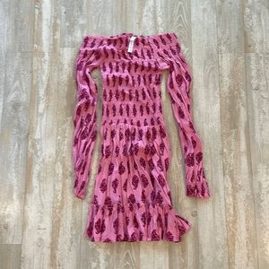Smocked mini dress